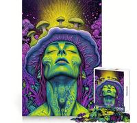 Éveil psychédélique Un puzzle surréaliste de 1000 pièces fusion de champignons pour adolescents jeu de logique et de réflexion ambiance apaisante et amusante bords lisses cadeau d'anniversaire 38x52cm