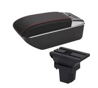 EVEKHAHHRB Boîte Accoudoir Accoudoir De Voiture pour Trax pour Tracker 2015 2016 2017 2018 Boîte De Rangement Accessoires De Remplacement(D1 Black Red No USB)