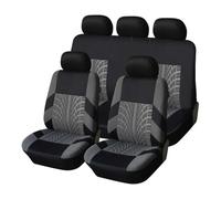 EVEKHAHHRB Ensemble Complet De Housses De Siège Auto 2/5 Pièces en Tissu Polyester Style Universel Convient À La Plupart des Berlines Tout Compris Housse Siege Voiture(Gray Full Set)