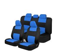 EVEKHAHHRB Ensemble Complet Housses Siège Auto Universelles Housse Volant Protection Épaules Compatible Plupart des Voitures SUV Camions Housse Siege Voiture(Blue)