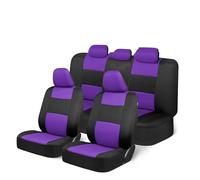 EVEKHAHHRB Ensemble Complet Housses Siège Auto Universelles Housse Volant Protection Épaules Compatible Plupart des Voitures SUV Camions Housse Siege Voiture(Purple)