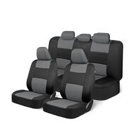 EVEKHAHHRB Ensemble Complet Housses Siège Auto Universelles Housse Volant Protection Épaules Compatible Plupart des Voitures SUV Camions Housse Siege Voiture(Gray)