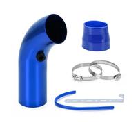 EVEKHAHHRB Entrées Filtre À Air Universel 3 "76mm Tuyau D'admission Froide Kit D'induction Turbo Cône Aluminium JR-AIT28 + Performance IMK14 Tuyau D'Admission d'air(Blue Pipe)