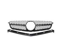 EVEKHAHHRB Grilles Calandre Avant pour Classe C W204 C63 pour AMG 2008 2009 2010 2011 Grille Capot Avant Course Mise À Niveau Grilles Tuning ABS(Black)