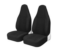 EVEKHAHHRB Housses De Siège Avant Hautes Universelles pour Peugeot 107 2 Pièces pour La Plupart des Voitures Protection Sport Quatre Saisons Housse Siege Voiture(Black)
