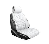 EVEKHAHHRB Housses Siège Housse De Siège Auto Universelle en Cuir PU Siège Divisé Et Siège en Pièces Quatre Saisons Respirant Confortable Coussin De Selle(White Split Seat)