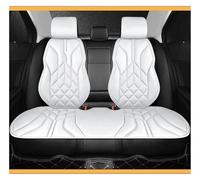 EVEKHAHHRB Housses Siège Housse De Siège Auto Universelle en Cuir PU Siège Divisé Et Siège en Pièces Quatre Saisons Respirant Confortable Coussin De Selle(White Back Seat Set)