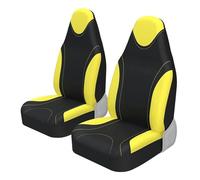 EVEKHAHHRB Housses Siège Housse De Siège De Voiture Universelle pour Lada pour LARGUS Style Course Baquet Avant Intégré Tissu Plat Accessoires Automobiles(Yellow 2 PCS)