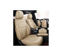 EVEKHAHHRB Housses Siège Housses De Siège Auto en Cuir Personnalisées pour Focus pour Fiesta pour Mondeo Mk4 pour Ranger pour Mustang pour Kuga(5Pcs-Beige)