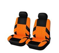 EVEKHAHHRB Lot De 2 Housses De Siège Auto Style en Tissu Polyester Universelles Compatibles avec La Plupart des Voitures Protections Quatre Saisons Housse Siege Voiture(2PCS Orange)