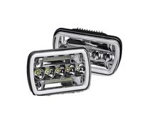 EVEKHAHHRB Phare Avant 2 Pièces Pour Offroad 4x4 12V 24V 400W 5x7 Pouces Phares Led 7x6 80000LM Phare Salut/bas Clignotant Dot DRL Accessoires Feu Avants