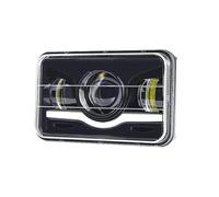 EVEKHAHHRB Phare Avant 4x6 Pouces Pour GMC Pour Camion Voiture LED Phares H4 Lampe De Travail Carré Remplacement Phare 12 V 24 V Feu Avants(1PCS)