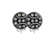 EVEKHAHHRB Phare Avant Feu Antibrouillard Rond Pour Tracteur Pour Camion 4x4 4WD 12V 24V Voiture 9 Pouces Jaune Et Blanc Led DRL Accessoires Pour Tout-terrain Feu Avants(2PC 7inch Welcome)