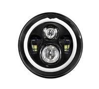 EVEKHAHHRB Phare Avant Phare LED Pour Voiture Offroad 4x4 12V 24V 7 Pouces Faisceau Haut-bas 180W Avec Yeux Halo Clignotant Ambre À Points Feu Avants(1PC)