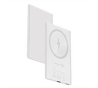 Evelatus 3000mAh Super Slim Wireless Power Bank, Magnetic Portable Charger, USB-C Fast Charging Mini Battery Pack for iPhone & Smartphones - White