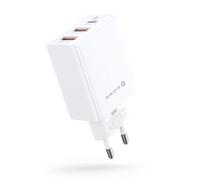 Evelatus ETC06 Premium 32W Adaptive 3 Ports 5V-12V 2x USB/USB-C Travel Charger Blanc