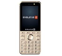 Evelatus Tron téléphone à bouton fin avec double appareil photo, lampe de poche radio et longue durée de vie de la batterie en or