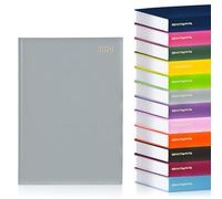 evelay 2026 Agenda A4 2 pages par jour Agenda à couverture rigide Organiseur Cahier pour l'école, la maison, le bureau, usage personnel (A4, Gris)