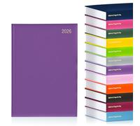 evelay 2026 Agenda A4 2 pages par jour Agenda à couverture rigide Organiseur Cahier pour l'école, la maison, le bureau et usage personnel (A4, Violet)