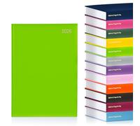 evelay 2026 Agenda A4 2 pages par jour Agenda à couverture rigide Organiseur Journal pour l'école, la maison, le bureau, usage personnel (A4, Vert Citron)