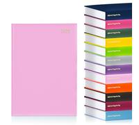 evelay 2026 Agenda A4 2 Pages par Jour Couverture Rigide Planificateur Organiseur Cahier pour l'École, la Maison, le Bureau et Usage Personnel (A4, Rose)