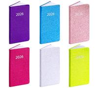 evelay 2026 Agenda Semainier Format Mince Journal Complet Année avec Motifs à Paillettes 9cm x 16cm (Paillettes Argentées)