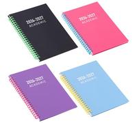 evelay Agenda académique 2026-2027 - Semainier - Format A5 - Reliure à spirale en plastique - Pour août 2026 à juillet 2027 - Couverture rigide