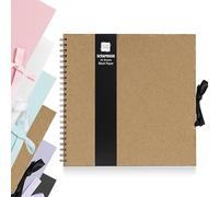 evelay Album photo à spirales pour mariage, couple, livre de souvenirs de voyage avec 40 pages, 30,5 x 30,5 cm (kraft)