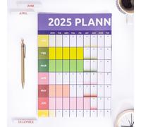 Evelay Calendrier Mural 2025 - Format A1 (84 Cm X 59 Cm) - Année Complète Par Page - Pour La Maison, Le Bureau, Le Travail - Arc-En-Ciel