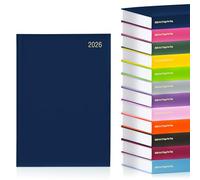 evelay Planificateur annuel complet 2024, 2 pages par jour, couverture rigide, bleu marine