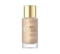 Eveline Cosmetics Celebrity Glow Booster, Base de visage multifonctionnelle, Éclaircissant, 02N Tan universel, avec Acide hyaluronique