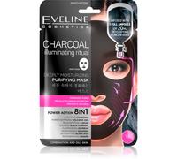 Eveline Cosmetics Charcoal Illuminating Ritual masque en tissu ultra hydratant et purifiant 1 pcs