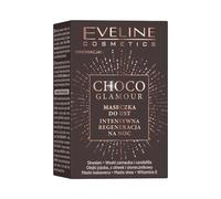 Eveline Cosmetics Choco Glamour Masque à lèvres régénérant intensément pour la nuit, soin des lèvres de nuit, humidification des lèvres, produits pour les lèvres, soin des lèvres - 12 ml