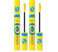 Eveline Cosmetics Extension Volume Push Up Mascara, épaississement et boucles, 10 ml, noir (Lot de 2)