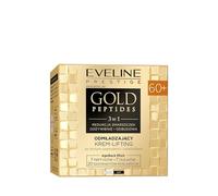 Eveline Cosmetics Gold Peptides Crème de lifting rajeunissante pour 60+ avec complexe de peptides dorés et cellules souches PhytoCellTec - Formule anti-rides, raffermissante et hydratante 50 ml