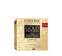 Eveline Cosmetics Gold Peptides Crème raffermissante 50+ avec peptides d'or et tri-collagène - Solution de soin anti-âge pour peaux matures - Soin de jour et de nuit 50 ml