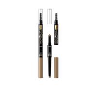 Eveline Cosmetics Kredka à Sourcils 3-en-1 avec Éponge et Brosse - Teinte 01 Moyen Brun
