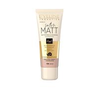Eveline Cosmetics Satin Matt Matt et Primer facial opaque, 30 ml, n ° 104 Beige