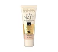 Eveline Cosmetics Satin Matt Matt et Primer facial opaque, n ° 102 Vanille, 30 ml