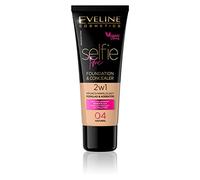 Eveline Cosmetics Selfie Time fond de teint et correcteur 2 en 1 teinte 04 Natural 30 ml