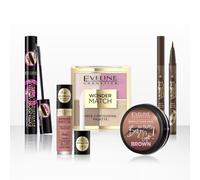 Eveline Cosmetics Set: Cosmétiques de maquillage multifonctions (Liquid blush and lipstick 03, Contouring Pallete 02)