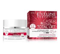 Eveline Cosmetics Thérapie au Laser Total Lift Crème Lifting Anti-Rides 45+ avec Peptides, Bioferment de Wakame & Centella Asiatica - Formule Avancée Inspirée de la Thérapie Laser