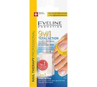 Eveline Cosmetics Toe Nail Therapy 9in1 Total Action Concentré Renforçant Et Durcissant Sérum Pour Ongles | 12ml | Traitement Réparateur Des Ongles Abîmés | Application Facile | Effets Immédiats