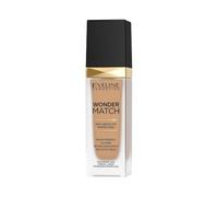 Eveline Cosmetics Wonder Match fond de teint adaptatif, couvrance modulable, fini satiné, formule sans huile à l’acide hyaluronique, eau thermale et extrait d’açaï, 30 ml