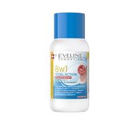 Eveline Cosmetics Zmywacz à Ongles 8 en 1 Total Action - Professionnel, Sans Acétone, Enrichi en Vitamines A, E, F et Huile de Ricin