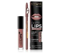 EVELINE Oh My Lips Rouge à lèvres liquide mat&crayon à lèvres 4,5ml+1pc. 02 chocolat au lait