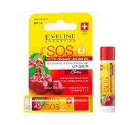 Eveline SOS Argan Oil Nourishing and Regenerating Lip Baume SPF 10 Cherry