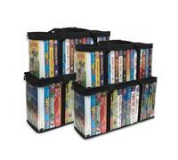 Evelots VHS Sacoche de Rangement Organisateur de Film Vidéo Poignées Tenue 30 Pas de Poussière Set / 4