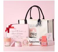 Evelunya Idée cadeau d'anniversaire pour femme - Bougie parfumée aux vraies fleurs - Coffret cadeau de luxe - Idée cadeau unique - Cadeau de relaxation pour elle - Édition limitée 1965