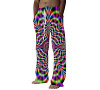 EVELUST Cool Multicolore Deguisement Annee 80 Homme - Déguisement Homme Disco Abba Costume Pattes D’éléphant Années 60 Pantalon Hippie(Violet,L,1413w)